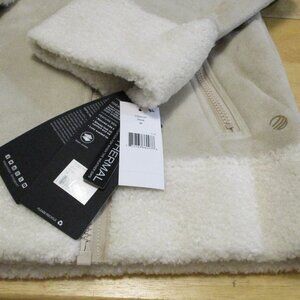 Women's MPG Faux Suede Front Zip Jacket Size M Sherpa Fleece Lined Pockets NWT